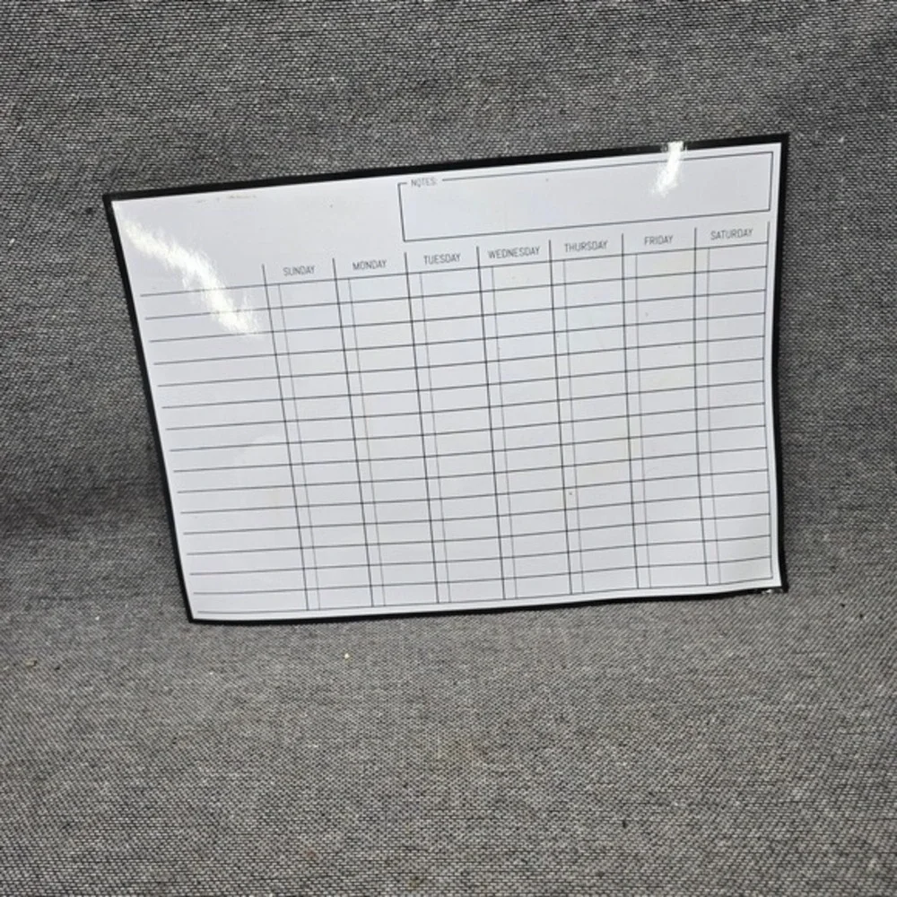 Magnetic Weekly Calendar‎ Dry Erase Fridge Planner 17x12 White Good